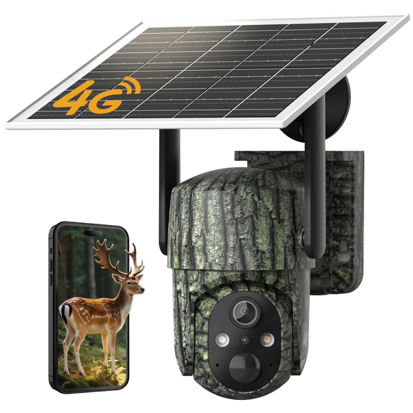 Conico Solar 2K Ultra HD 4G LTE Cellular Trail Camera with PIR Motion