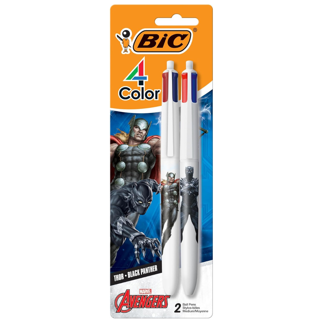 2-Count BIC Marvel Avengers Multicolor Retractable Ballpoint Pen