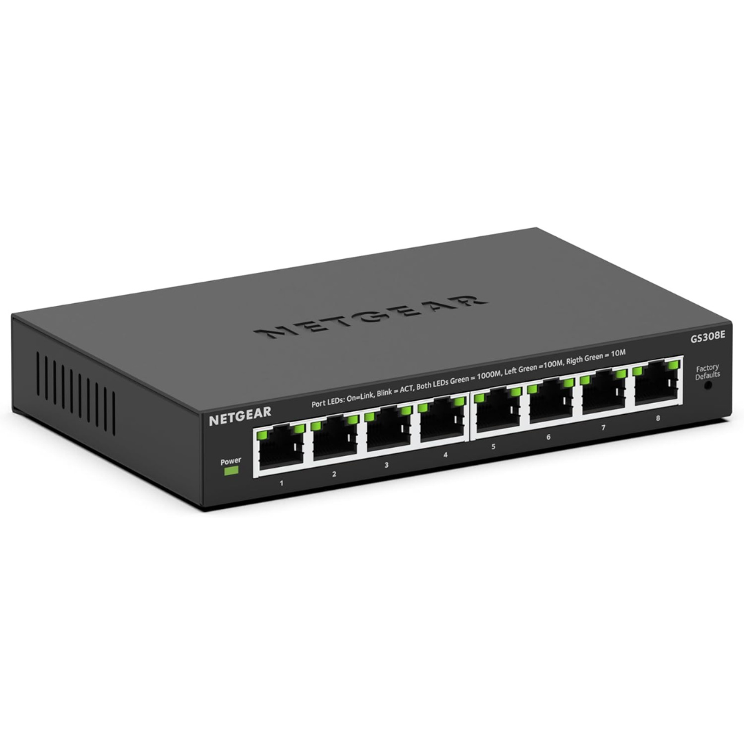 Netgear GS308E 8-Port Gigabit Ethernet Easy Smart Managed Switch
