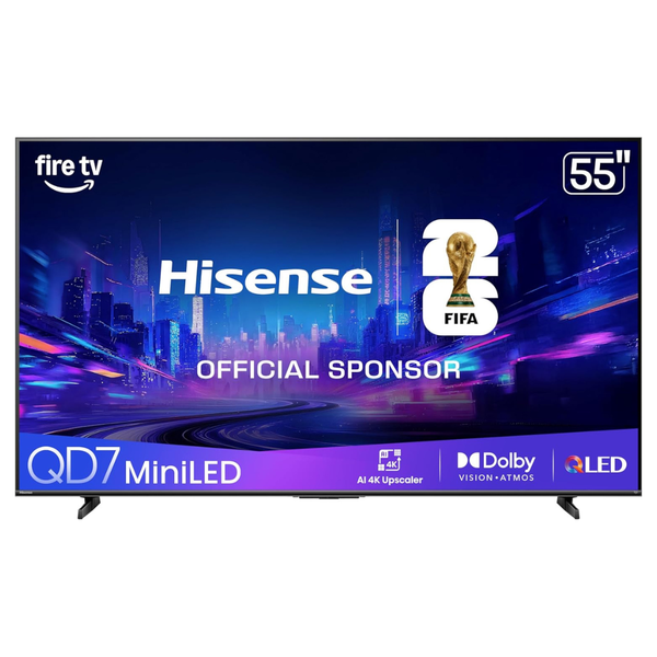55" Hisense QD7 Series 4K Ultra HDR Smart Mini-LED QLED Fire TV