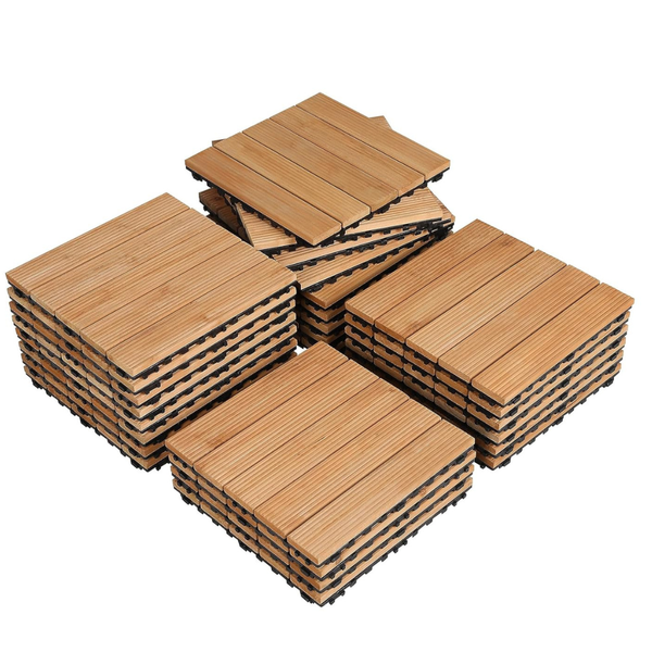 27-Piece Yaheetech Interlocking Patio Deck Tiles