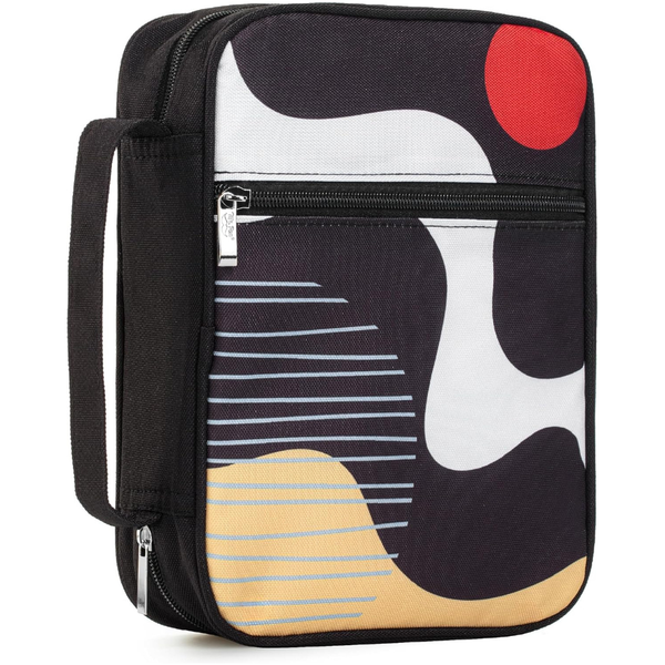 Carrying Book Case with Durable Handle and Zippered Pocket