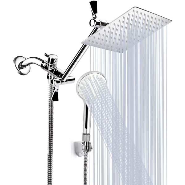 Tudoccy 8 High Pressure Rainfall Shower Head Combo