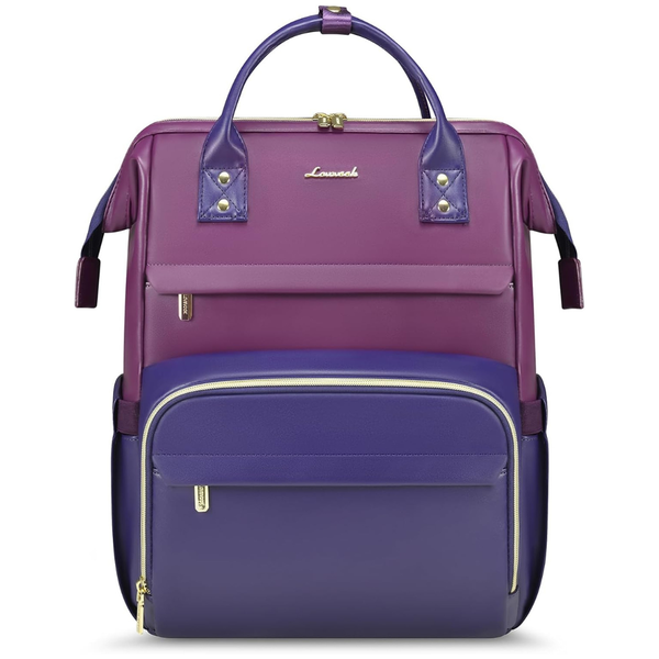 Lovevook 15.6" Leather Carry On Laptop Backpack