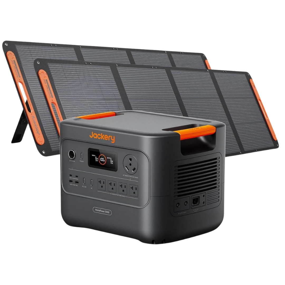 Jackery 3072Wh Portable Power Station Solar Generator w/ 2x 200W Panels