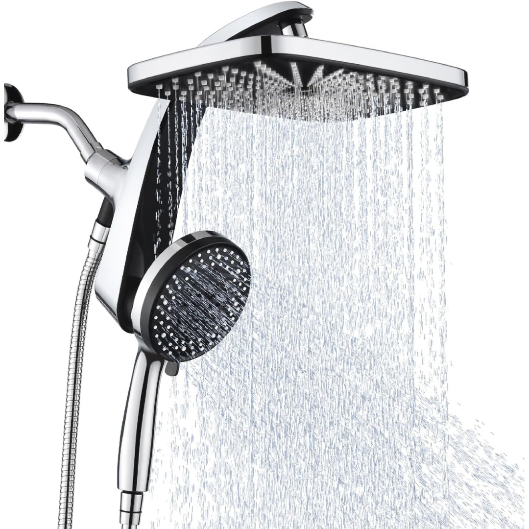 12" High Pressure Rain Shower Head w/ Handheld Spray Combo