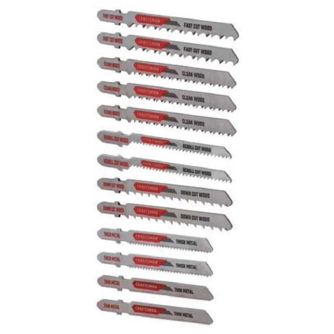 13-Piece Craftsman T-Shank Jigsaw Blades Set