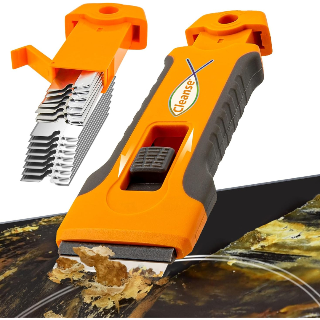 Cleanse Razor Blade Scraper Tool with 15-Piece Extra Blades