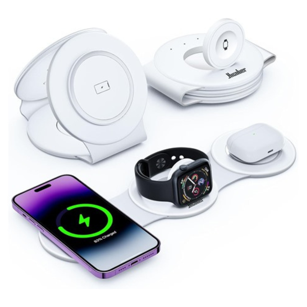 18W Hicober 3-in-1 Wireless Magnetic Foldable Charger For Apple Devices