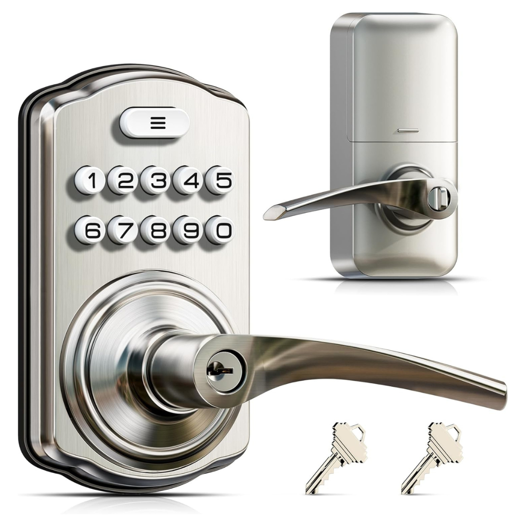 4-In-1 Keyless Entry Door Lock With Code & Handle