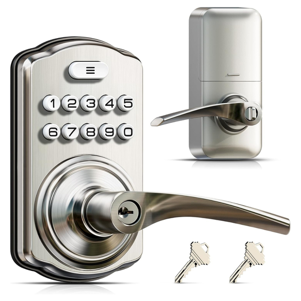 4-In-1 Keyless Entry Door Lock With Code & Handle