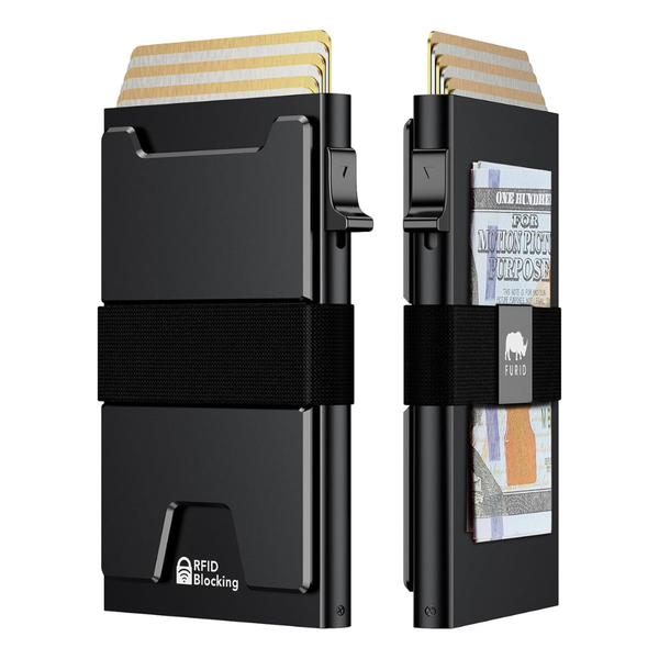 Men's Metal RFID Blocking Front Pocket Smart Card Wallet
