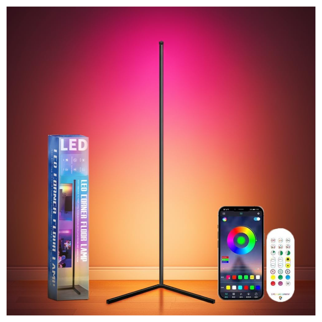 RGB LED Corner Smart Music Sync Floor Lamp