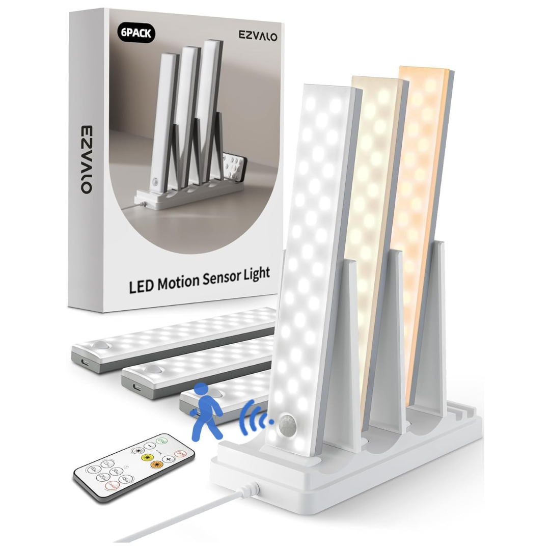 6-Pack Under Cabinet Lighting With Charging Station