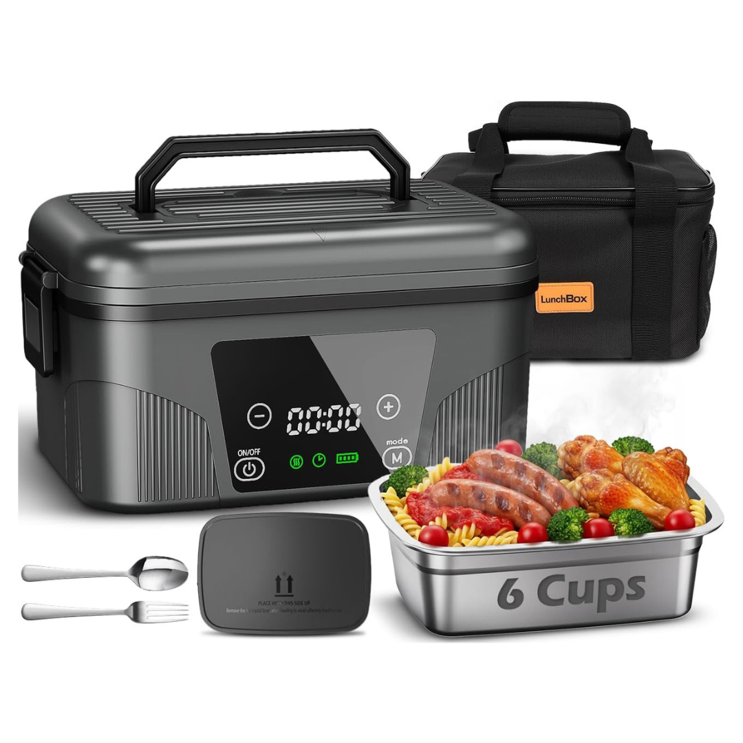 1.5L Portable Cordless Electric Food Warmer Lunch Box