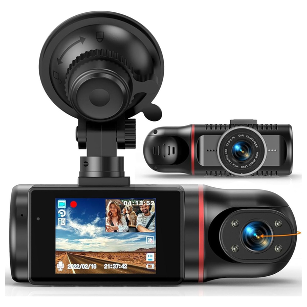 Dual 1080P Car Dash Camera With IR Night Vision