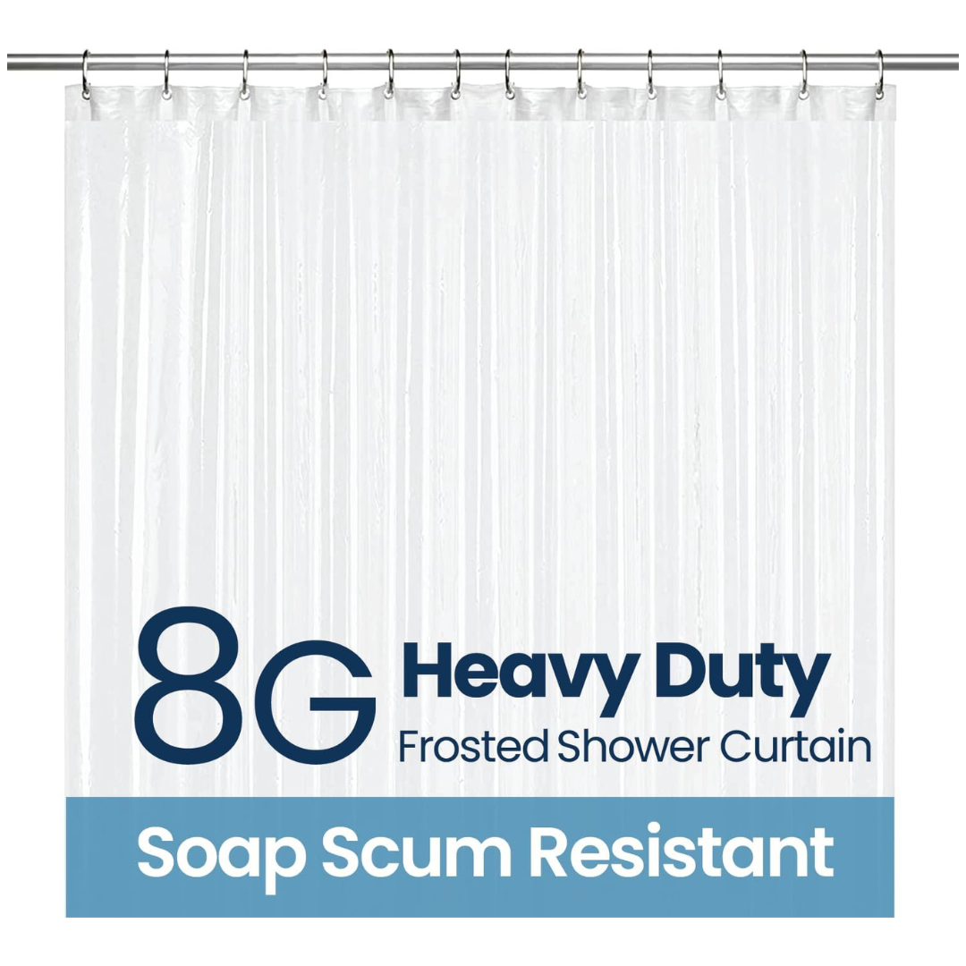 LiBa Waterproof Plastic Shower Curtain (72" x 72")