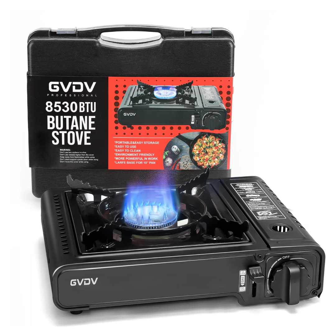 GVDV Portable 1 Burner Butane Gas Stove (3 Colors)