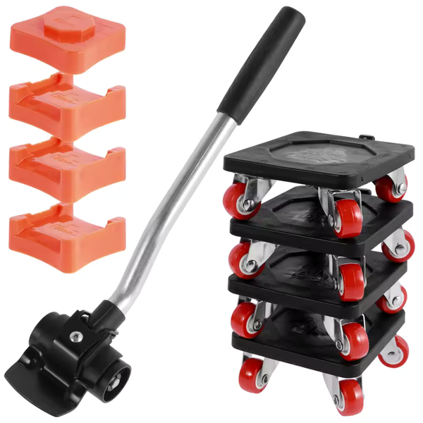5-Piece Heavy Duty Furniture Roller Handling Tool Kit