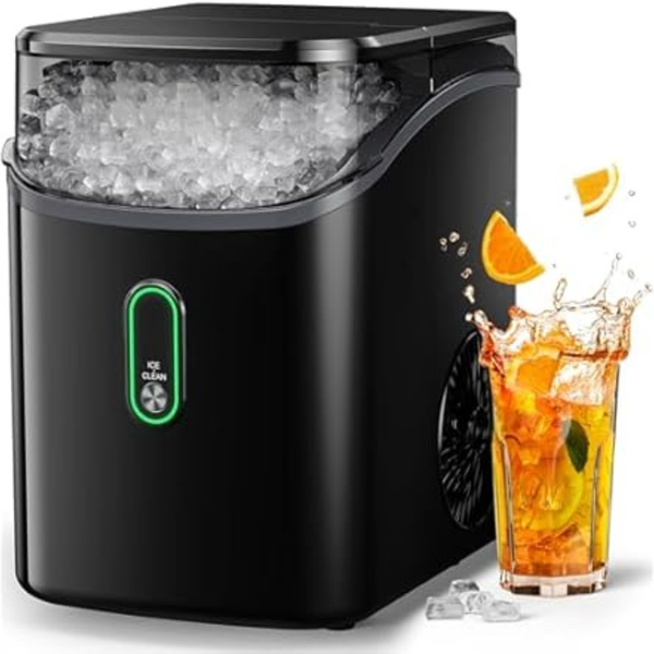 Silonn Nugget Countertop Pebble Ice Maker with Soft Chewable Ice