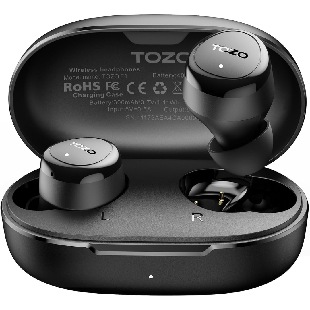 TOZO Wireless Earbuds w/ Built-in Mic
