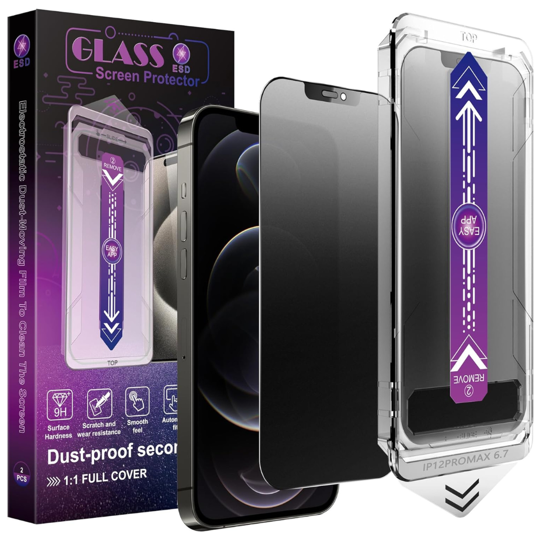 2-Pack CHISHA iPhone 12 Pro Max Screen Tempered Glass