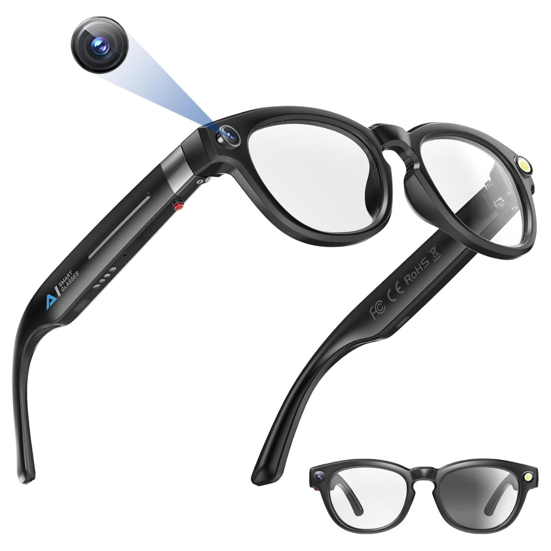 T.Chilyn AI Smart Glasses With 1080P HD Camera