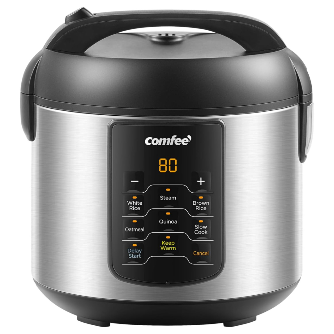 Comfee 6-in-1 2-Qt 8 Cups Stainless Steel Multi Cooker