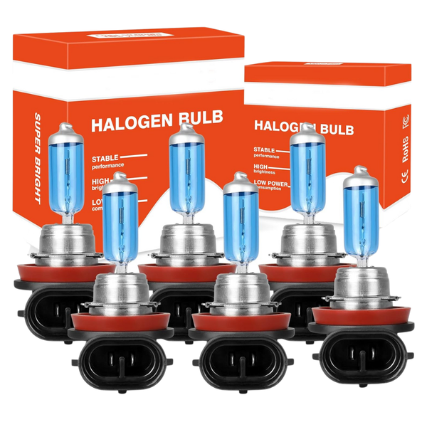 6-Pack High Performance Halogen Headlight Bulbs