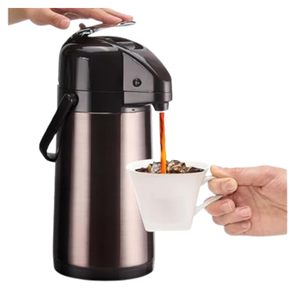 Paracity Airpot Coffee Carafe Drink Dispenser With Double Pump