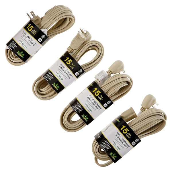 GoGreen Power Inc. G-25615-4 14/3 15' Appliance Extension Cord