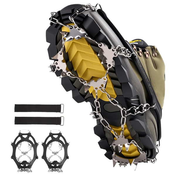 Pnosnesy Walk 24 Spikes Crampons With Durable Alloy Teeth