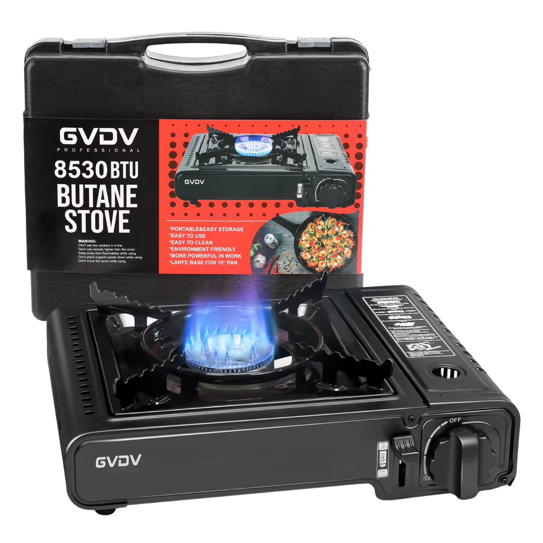 GVDV Portable 1 Burner Butane Gas Stove (3 Colors)