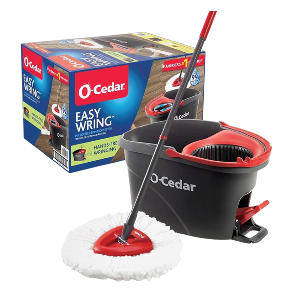 O-Cedar EasyWring Microfiber Spin Mop And Bucket