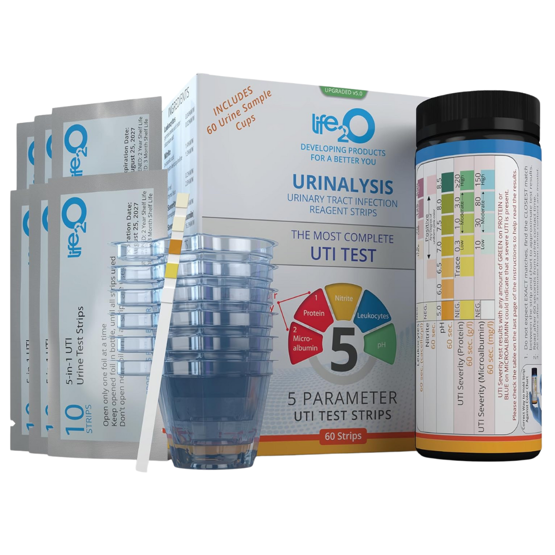 60-Count 5-in-1 Urine Infection UTI Test Strips Kit