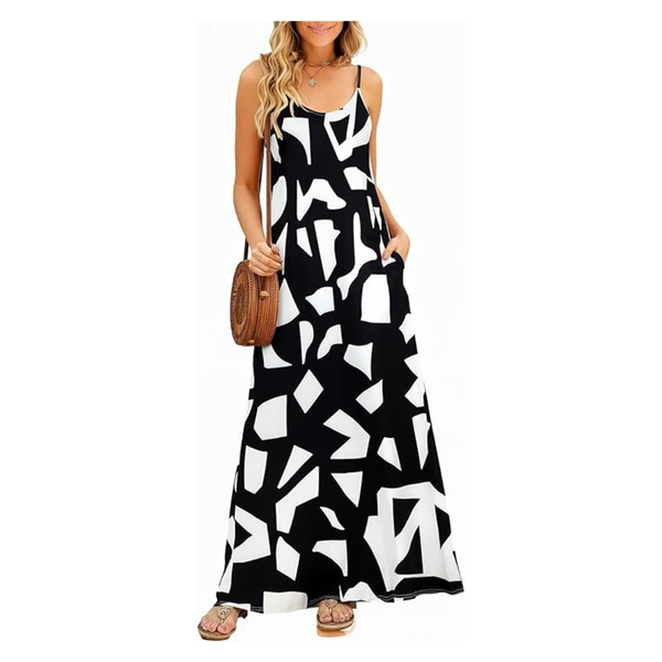 Women's Casual V-Neck Sleeveless Summer Maxi Dresses