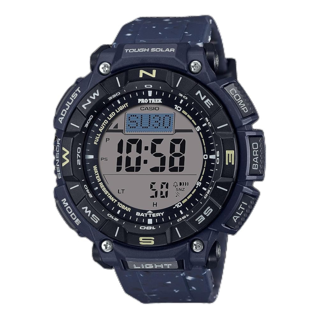 Casio Pro Trek Tough Solar Environmentally Friendly Bio-Based Resin Digital Watch