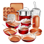 20-Piece Gotham Nonstick Steel Pots And Pans Set With Lids