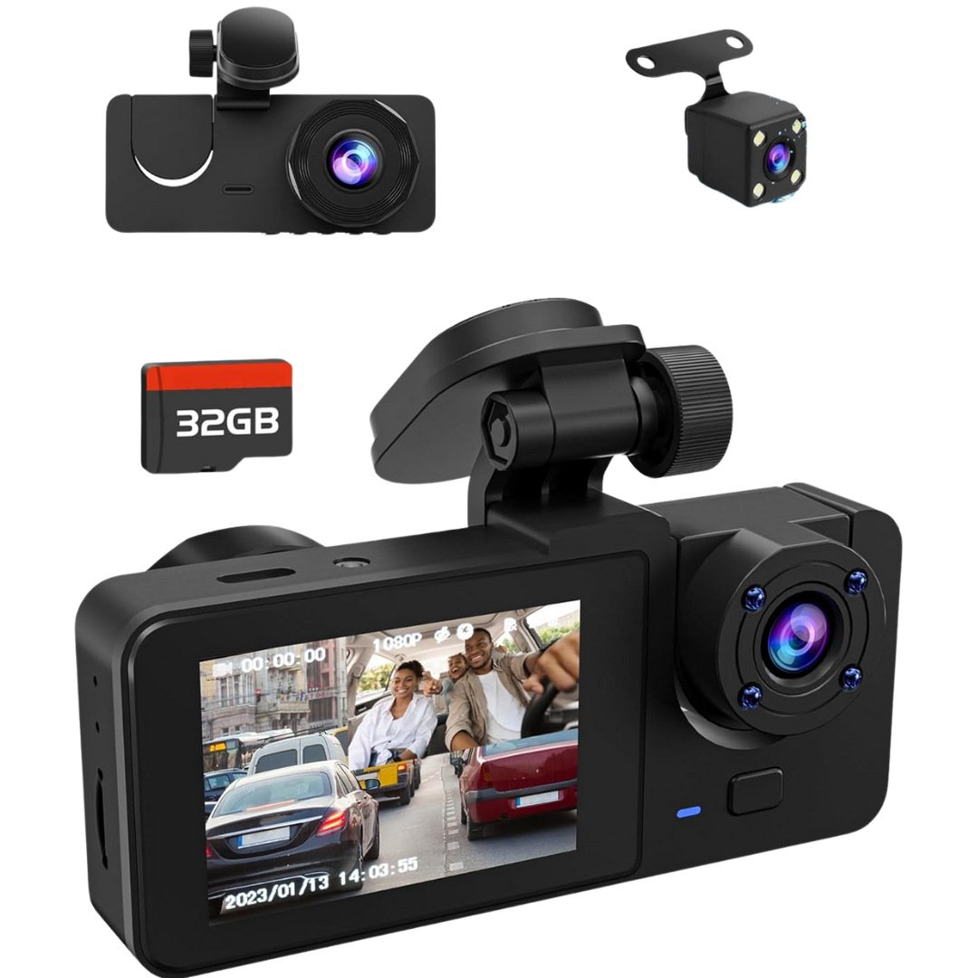 4K Full UHD 3 Channel Front And Rear Dash Camera (Various)