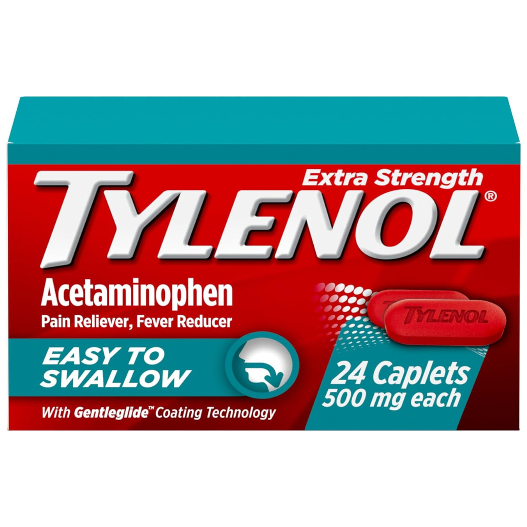 24-Count Tylenol 500mg Extra Strength Acetaminophen Caplets