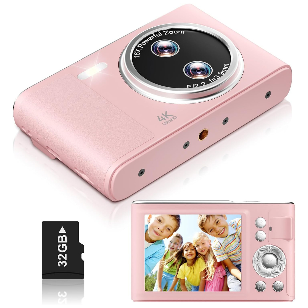 48MP UHD 4K Camera With 16x Zoom & 32GB Card (2 Colors)