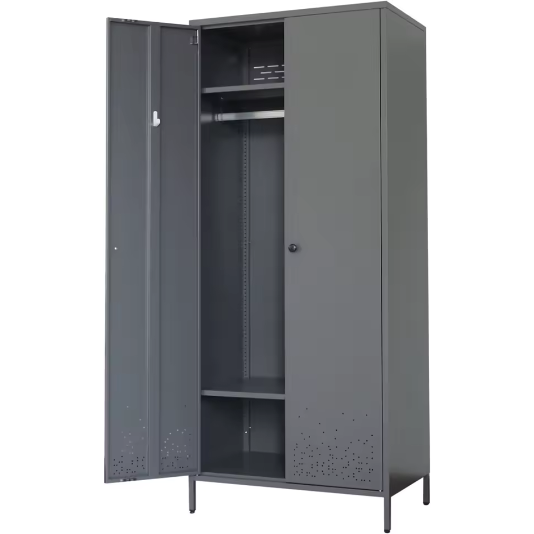74" Metal Lockable Storage Cabinet