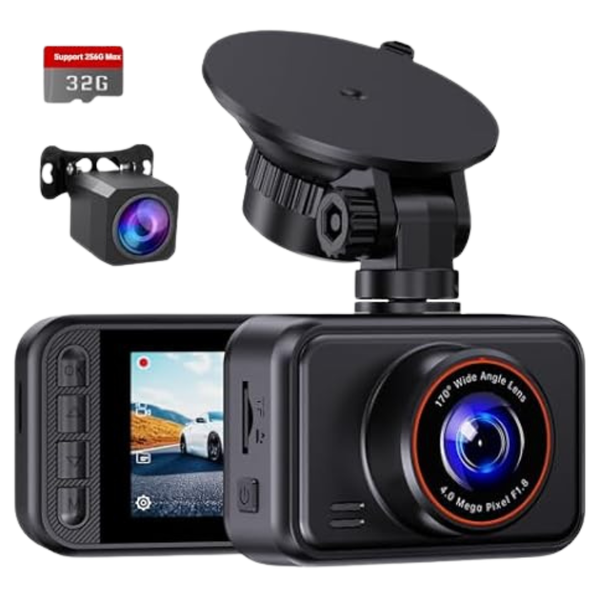 E-Yeeger 2.5K Dual Front And Rear Dash Camera For Cars