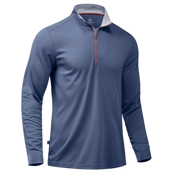 Men's Golf Quarter Zip Mock Neck Sun Protection Sweatshirt (Various)