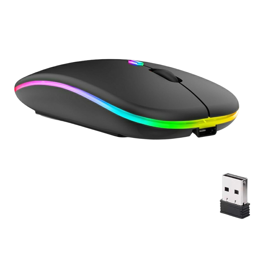 Guiheng LED Dual Mode Silent Slim Laptop Wireless Mouse