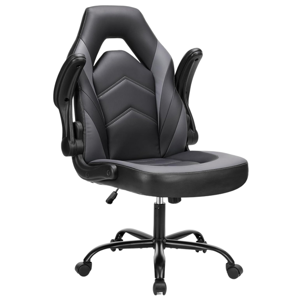 PU Leather Computer Gaming Desk Chair W/ Lumbar Support (3 Colors)