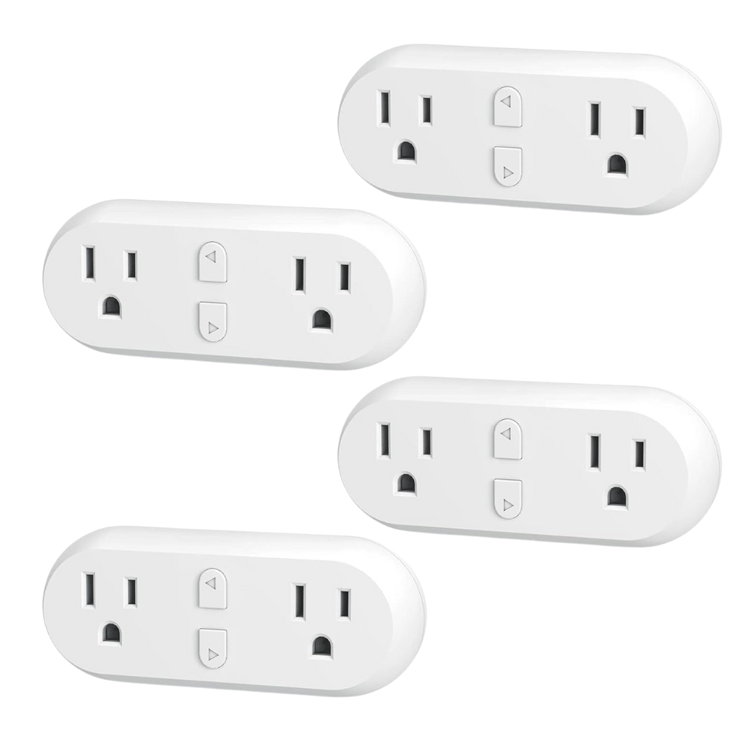 4-Pack HBN 15A WiFi Dual Socket Smart Plugs