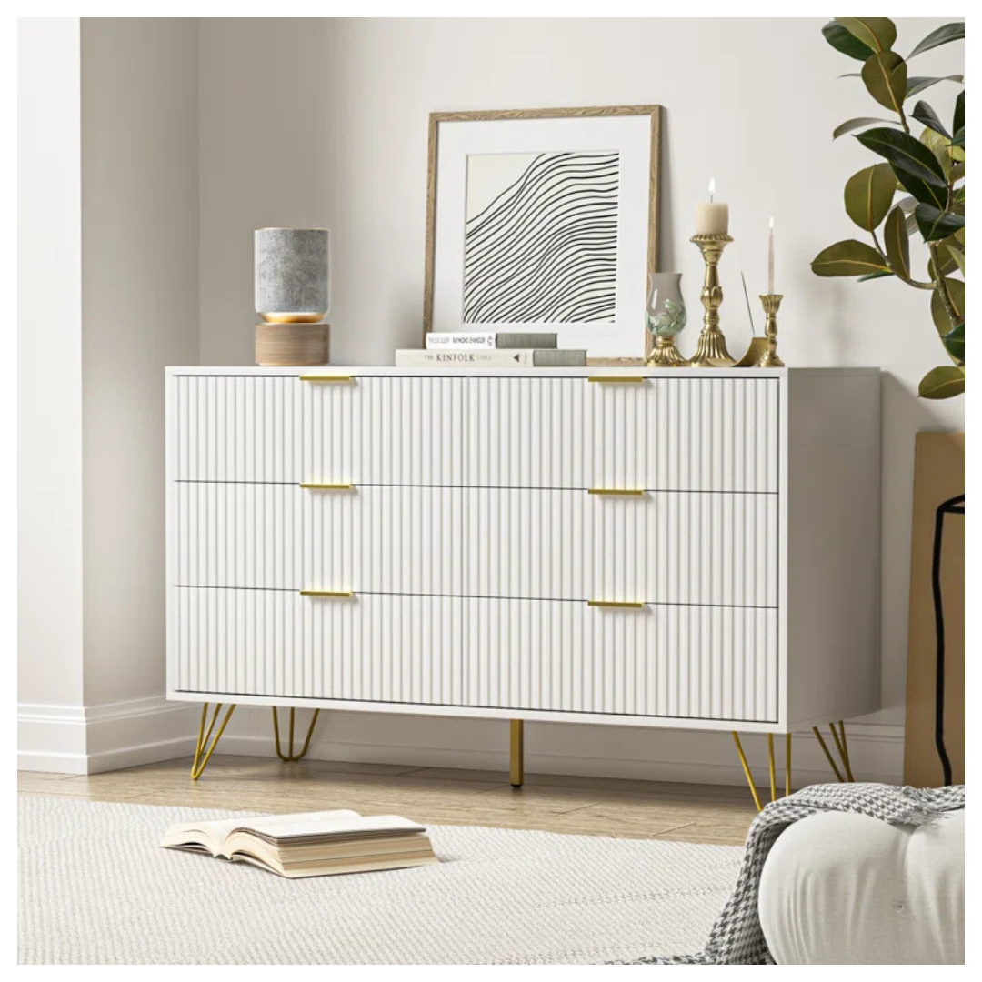 Mercer41 Sybrand 6 Drawer Dresser (29.5'' H X 47.2'' W X 15.7'' D)