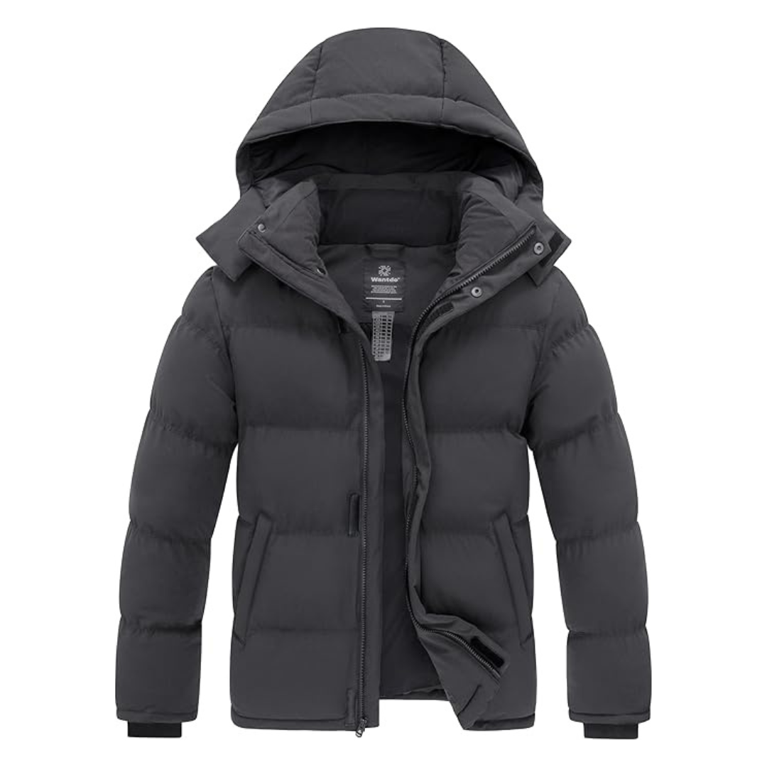 Men's Thicken Winter Windproof Down Jacket With Hood