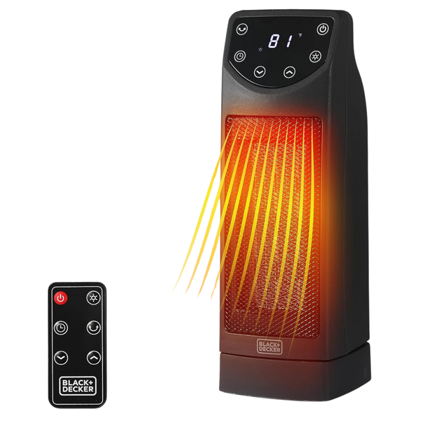 1500W Black & Decker Oscillating Ceramic Space Heater W/ Remote
